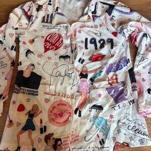 Taylor Swift 1989 Eras Tour Inspired Satin Pajama Set Small*